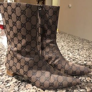 Original GG Canvas Gucci Boots size 6 1/2